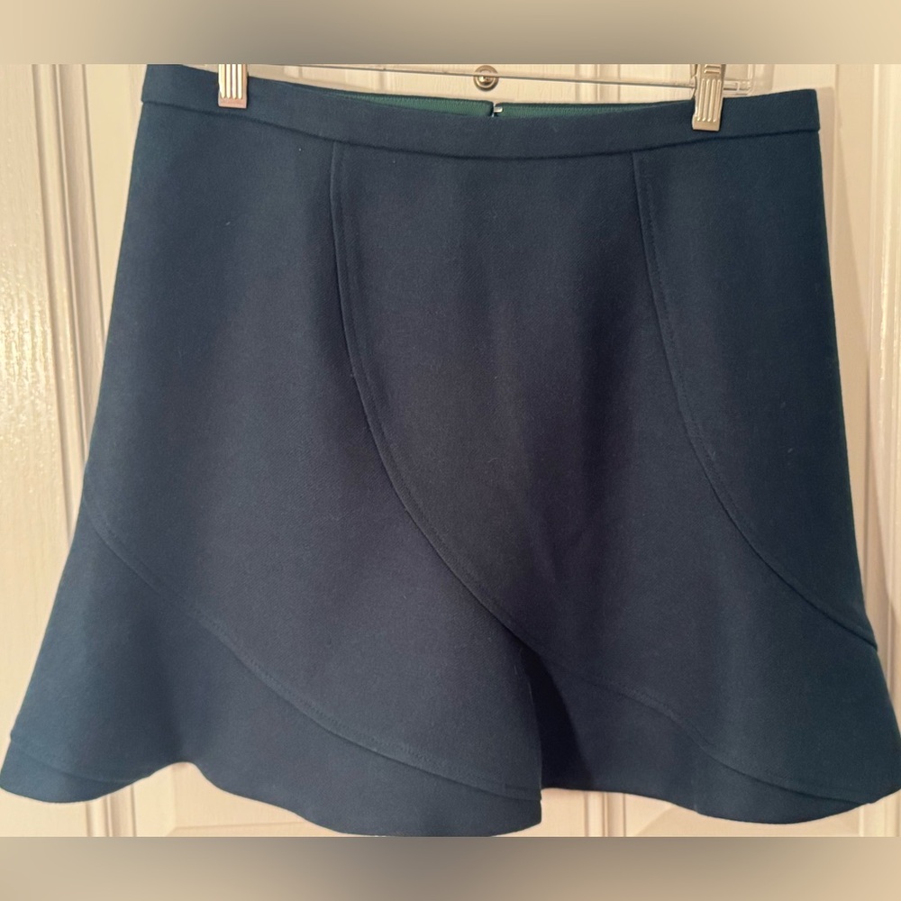 J. Crew Dark Green Wool Skirt